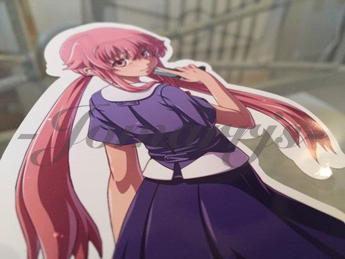 Future Diary - Anime - Yuno Gasai Sticker Decal Vinyl binder laptop nikki mirai