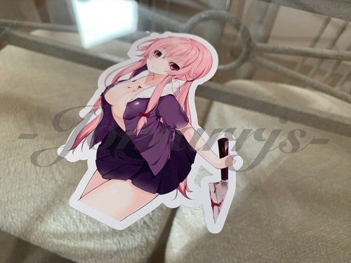 Future Diary - Anime - Yuno Gasai Sticker Decal Vinyl binder laptop sexy manga
