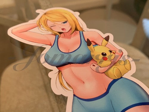 Metroid - Anime - Samus Aran & Pikachu Custom Sticker Decal Vinyl b. Pokémon