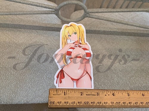 Fate - Anime - Nero Claudius Red Saber Bikini Sun Fun Vinyl Sticker manga laptop