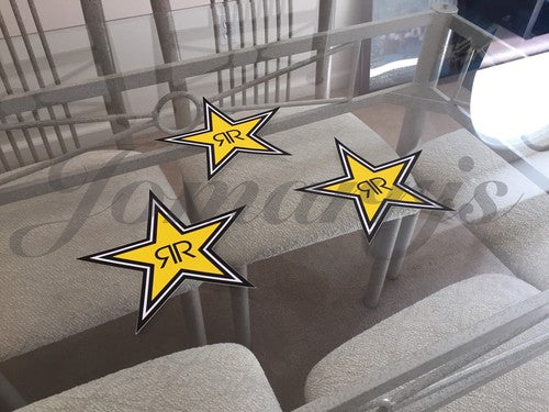 3 Authentic Rockstar Energy Drink Stickers Decal Logo BMX Motocross Racing