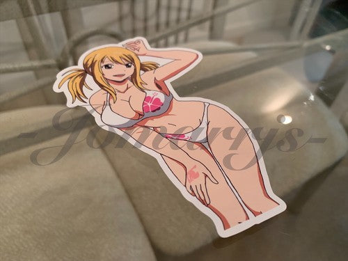 Fairy Tail - Anime - Lucy Heartfilia e. Bikini Sun Fun Sticker Vinyl Decal Sign
