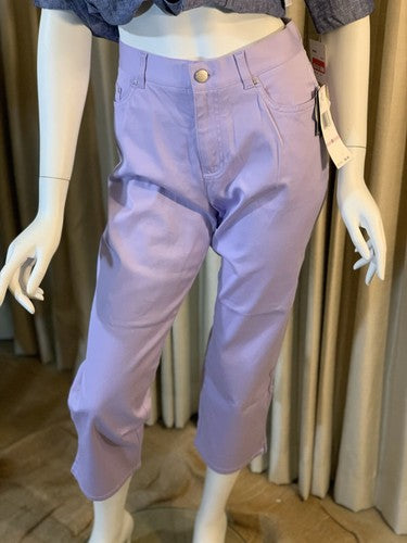 Jones New York Womens Sz 6 Purple Curvy Capri Cropped Slim Jeans Lycra Stretch