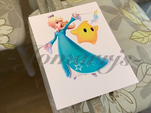 Super Mario - Anime - Rosalina & Luma Sticker Decal Vinyl #1 nintendo galaxy