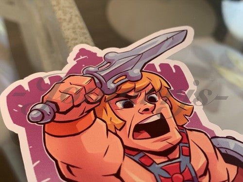 He-Man - Anime - He Man Prince Adam Chibi Custom Sticker Decal Sign dc comic