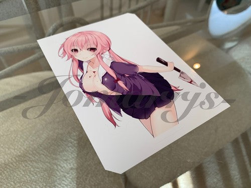 Future Diary - Anime - Yuno Gasai Sticker Decal Vinyl binder laptop sexy manga