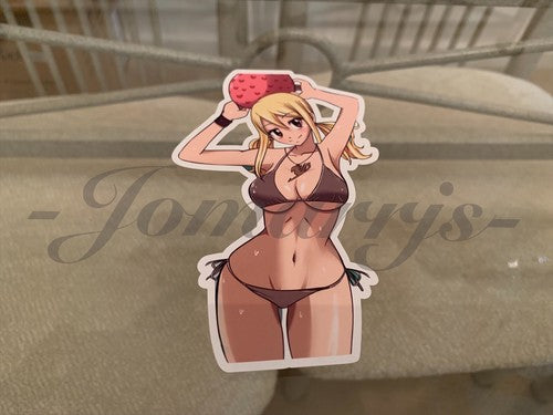 Fairy Tail - Anime - Lucy Heartfilia b. Bikini Sun Fun Sticker Vinyl Decal Sign