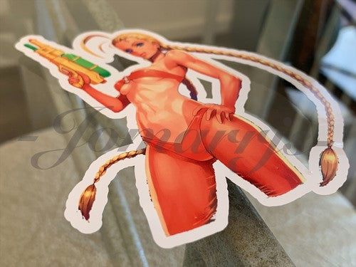 Street Fighter Anime Cammy White “Soaker” Bikini Sun Fun Sticker Decal Vinyl #3