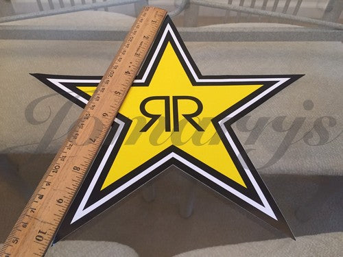 1~ Medium 10" Authentic Rockstar Energy Drink Sticker Decal Sign Logo BMX Race