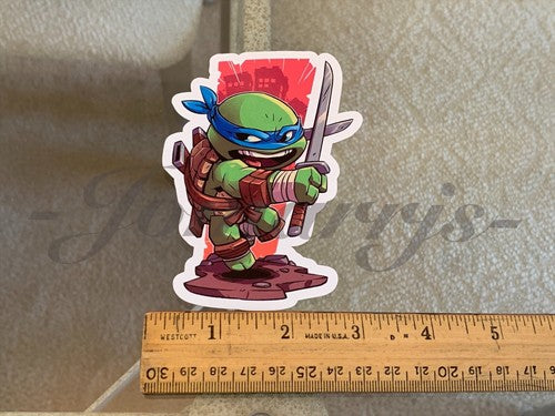 Teenage Mutant Ninja Turtles Leonardo Sticker Decal Sign Chibi Movie