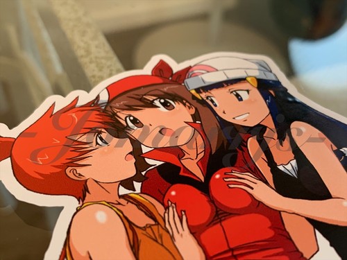 Pokemon Anime Misty Kasumi May Haruka & Dawn Hikari Sticker Decal bikini sun fun