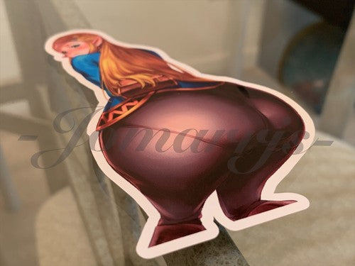The Legend Of Zelda - Anime - Princess Zelda Custom Colored Sticker Decal #3