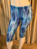 New Balance Women's Blue White Yoga Pants Running Leggings Activewear