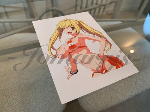 Fate - Anime - Nero Claudius Red Saber “Wink” Bikini Sun Fun Vinyl Sticker manga