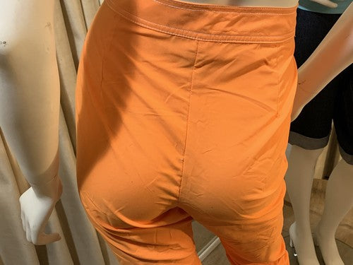 NWT Style & Co. Sport Women's Orange  Active Capri Beach Outdoor Pants Size: 10
