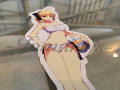 Fate - Anime - Artoria Pendragon Saber Bikini Sun Fun Vinyl Sticker manga laptop