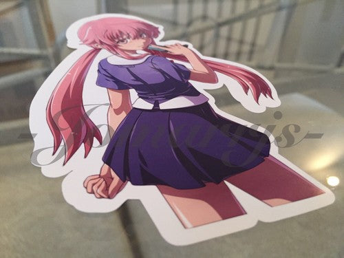 Future Diary - Anime - Yuno Gasai Sticker Decal Vinyl binder laptop nikki mirai
