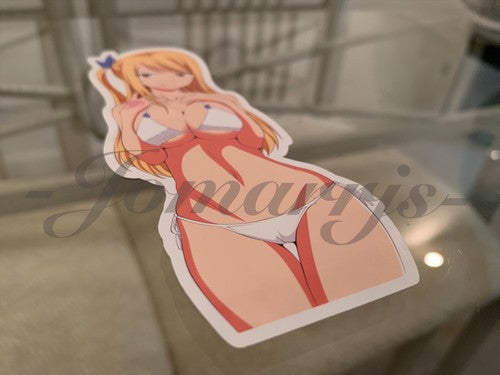 Fairy Tail - Anime - Lucy Heartfilia d. Bikini Sun Fun Sticker Vinyl Decal Sign