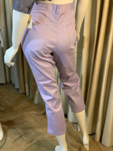 Jones New York Womens Sz 6 Purple Curvy Capri Cropped Slim Jeans Lycra Stretch