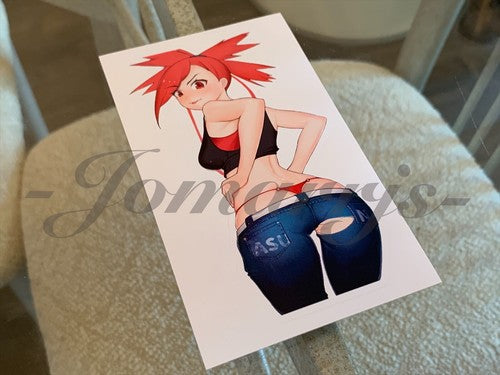 Pokemon Anime Flannery Asuna Custom Sticker Decal Vinyl bikini sun fun manga a.