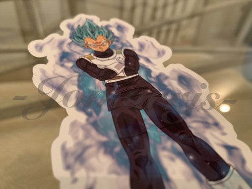 Dragon Ball Z Vegeta (d.) Blue Sticker Vinyl Sign Comic DBZ super saiyans