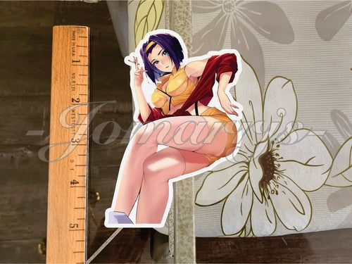 Cowboy Bebop Anime Faye Valentine “Drag” Custom Colored Sticker waifu Manga a