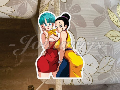 Dragon Ball Z Anime Bulma & Chi Chi “Baddies” Sticker ecchi slap pinup girl dbz