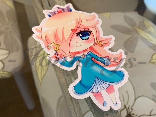 Super Mario - Anime - Rosalina Chibi Sticker Decal Vinyl #1 nintendo galaxy