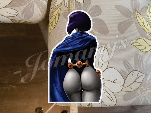 Teen Titans Raven Custom Colored Sticker Decal ecchi pin up bikini fun lewd g.