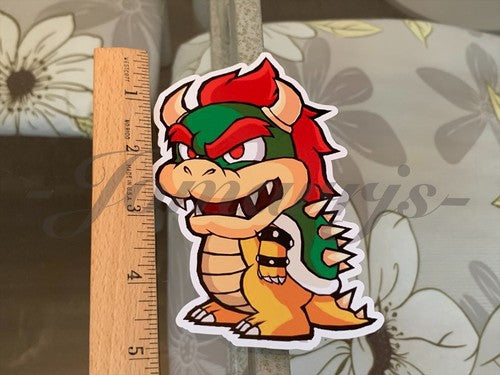 Super Mario - Anime - Bowser Chibi Custom Sticker Decal Vinyl #1 nintendo galaxy