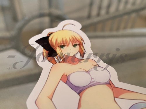 Fate - Anime - Artoria Pendragon Saber Bikini Sun Fun Vinyl Sticker manga laptop