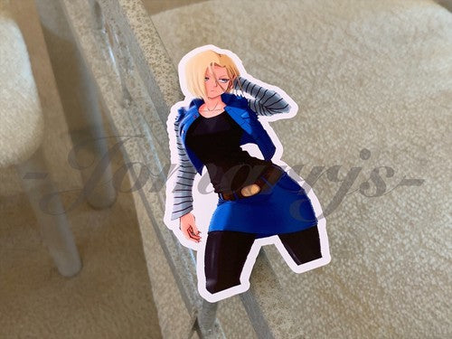 Dragon Ball Z Anime Android 18 Custom Colored Sexy Fun Sticker Decal Vinyl DBZ
