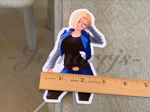 Dragon Ball Z Anime Android 18 Custom Colored Sexy Fun Sticker Decal Vinyl DBZ