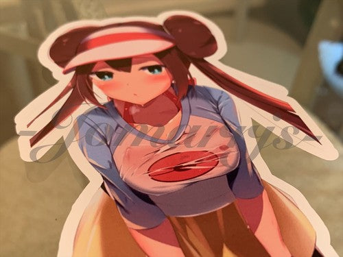Pokemon - Anime - Rosa Mei White2 Custom Sticker Decal Vinyl manga a.