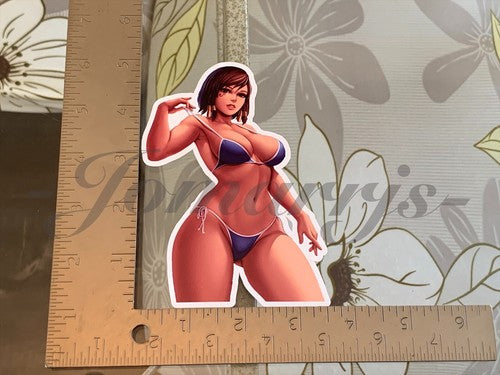 Overwatch Anime - Pharah Fareeha Amari Bikini Sun Fun Custom Sticker Decal sexy