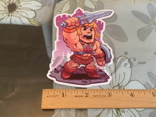He-Man - Anime - He Man Prince Adam Chibi Custom Sticker Decal Sign dc comic