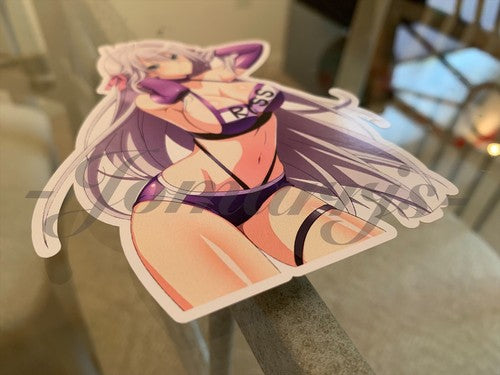 High School DxD Anime Rossweisse Bikini Sun Fun Sticker Decal lingerie