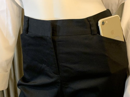 NWT ATTENTION Womens Crop Capri Slacks Black Pants Modern Contour Boot Cut Sz 10