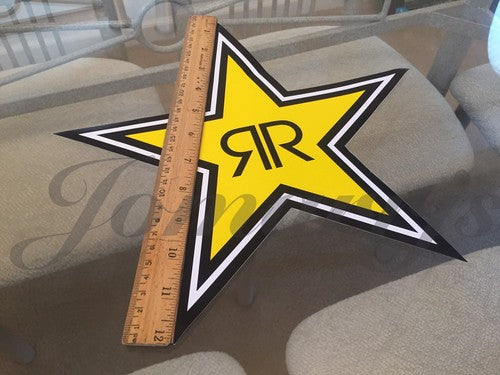1~ Large 12" Authentic Rockstar Energy Drink Sticker Decal Sign Logo Moto Racing