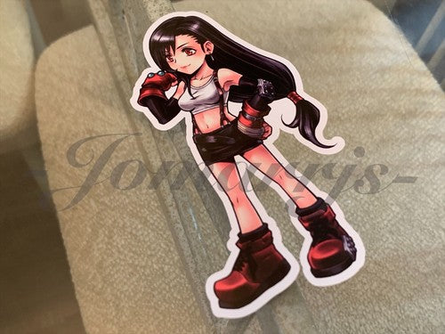 Final Fantasy - Anime - Tifa Lockhart Chibi Custom Sticker Decals #3 ff7 vii