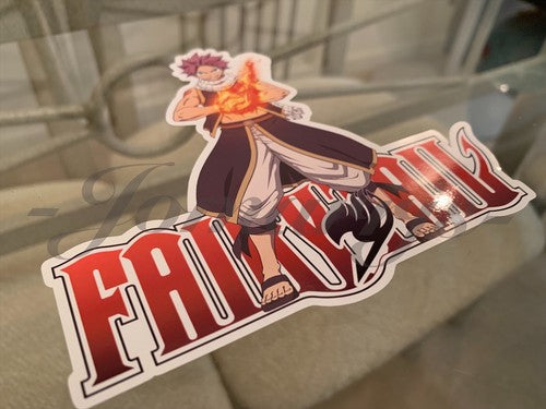 Fairy Tail - Anime - Natsu Dragneel Sticker Vinyl Sign custom mage guild