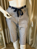 Jaclyn Smith Striped Blue Casual Weekend Walk Shorts Women’s 12 NWT