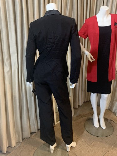 Laurence Kazar Vintage Sz 8 2 Pc 100% Silk Suit Set (M. Jackson Style) MSRP $298