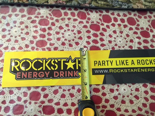 3 New Rockstar Energy Drink 14"x3" Bumper Stickers / Decals / Signs -- Rare