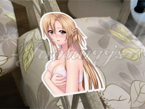 Sword Art Online Anime Asuna Yuuki Bikini Lingerie Sun Fun Sticker Decal SAO 51