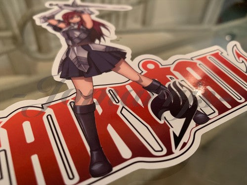 Fairy Tail - Anime - Erza Scarlet Sticker Vinyl Sign custom mage guild