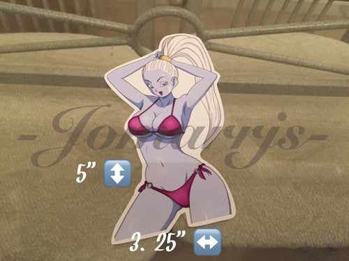 Dragon Ball Z - Anime - Vados Bikini “Hair-Tied” Sun Fun Sticker Decal Vinyl DBZ
