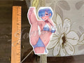 Re:Zero Anime Rem Bikini Sun Fun Custom Sticker Pin up slap ecchi waifu oppai