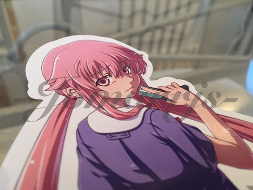 Future Diary - Anime - Yuno Gasai Sticker Decal Vinyl binder laptop nikki mirai