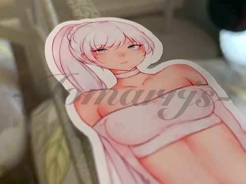 RWBY - Anime - Weiss Schnee Bikini Sun Fun Custom Sticker Decal manga sexy a.